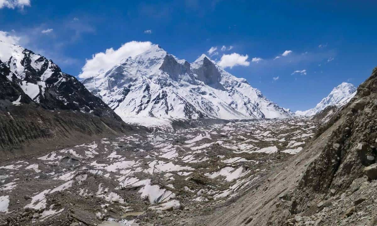 Gangotri glacier state one Himalayas India Uttarakhand