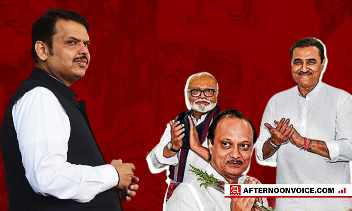 devendra fadnavis, bjp, ajit pawar, pawar, maharashtra, corruption, chhagan bhujbal, praful patel, ncp, eknath shinde, shinde govt