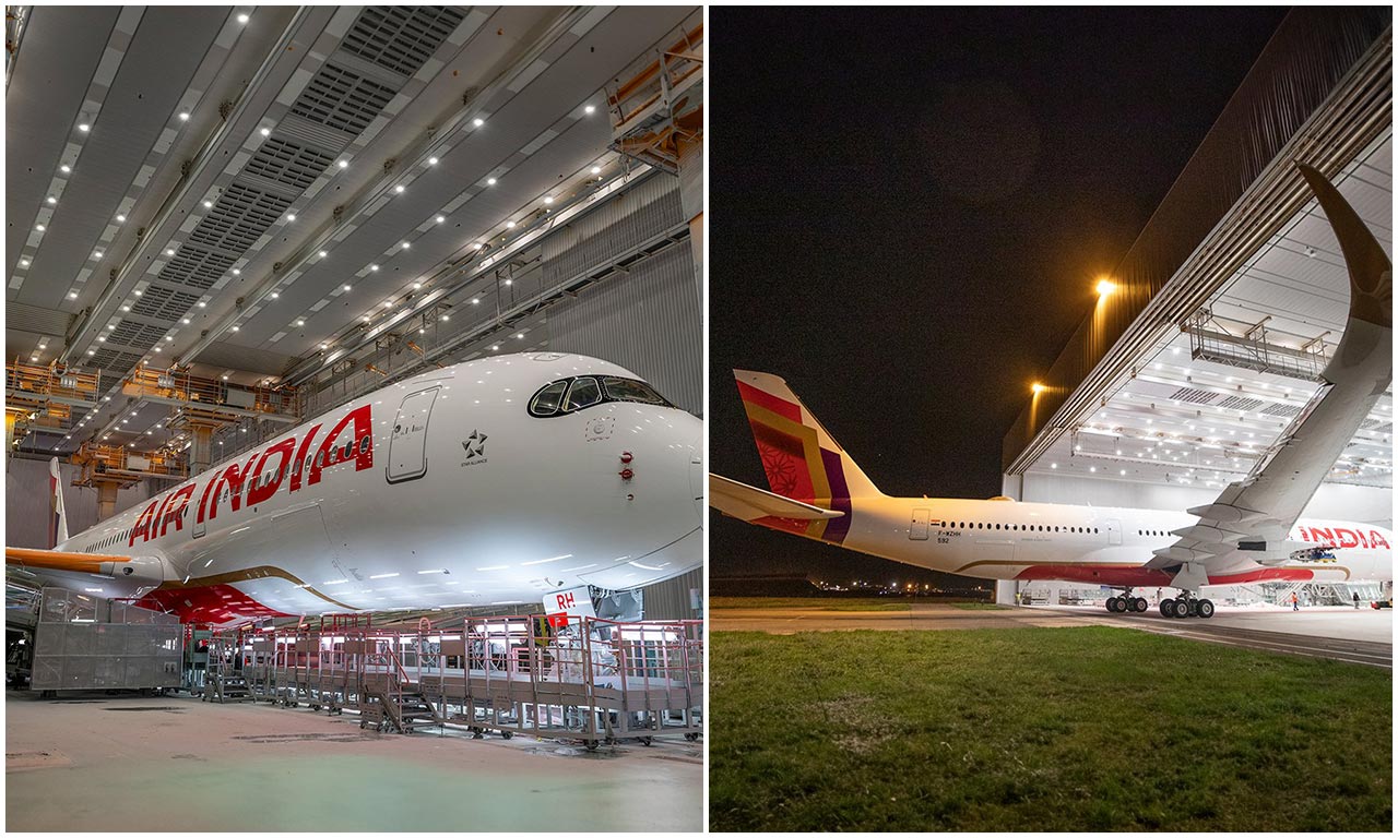 air india, airbus 350, aircraft, aviation