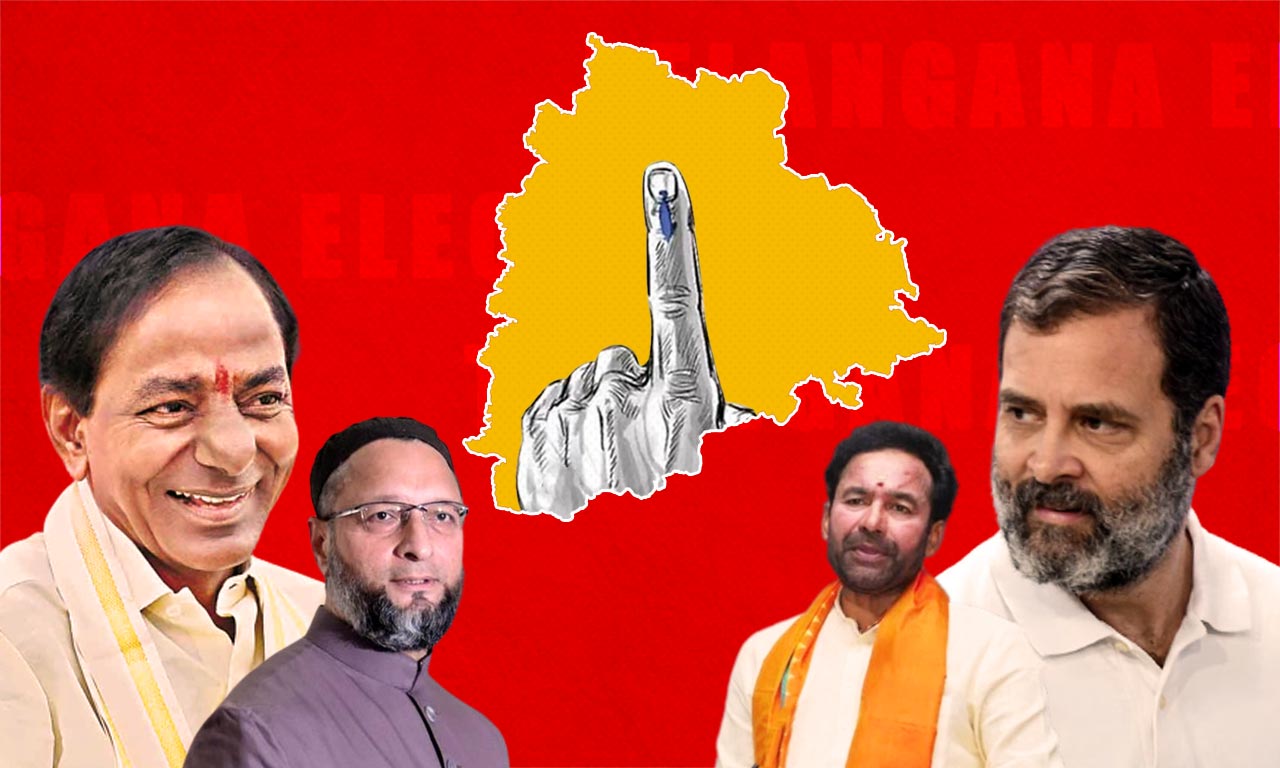 telangana, telangana elections, predictions, exit polls, brs, kcr, congress, aimim, mim, assadduddin owaisi, rahul gandhi, telangana polls, kisan reddy, k reddy