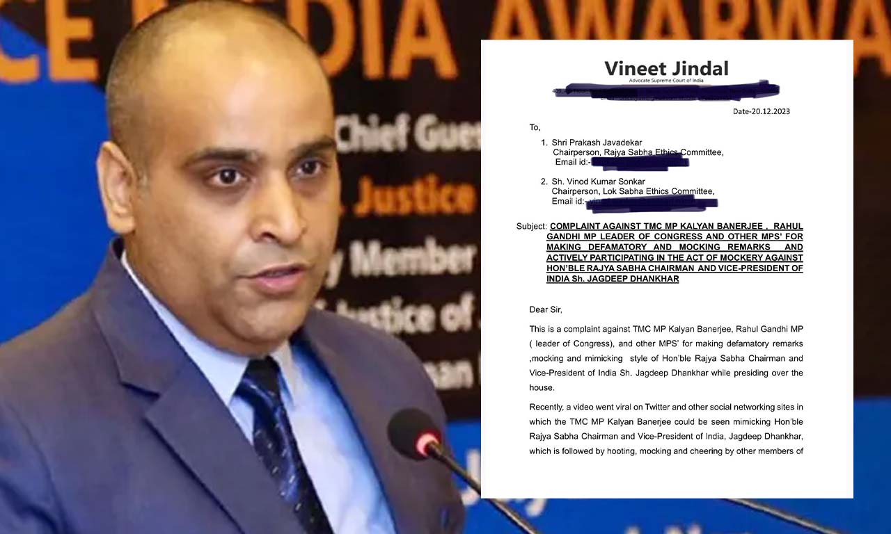 adv vineet jindal, jindal, complaint, ethics committee, parliament, mimicry