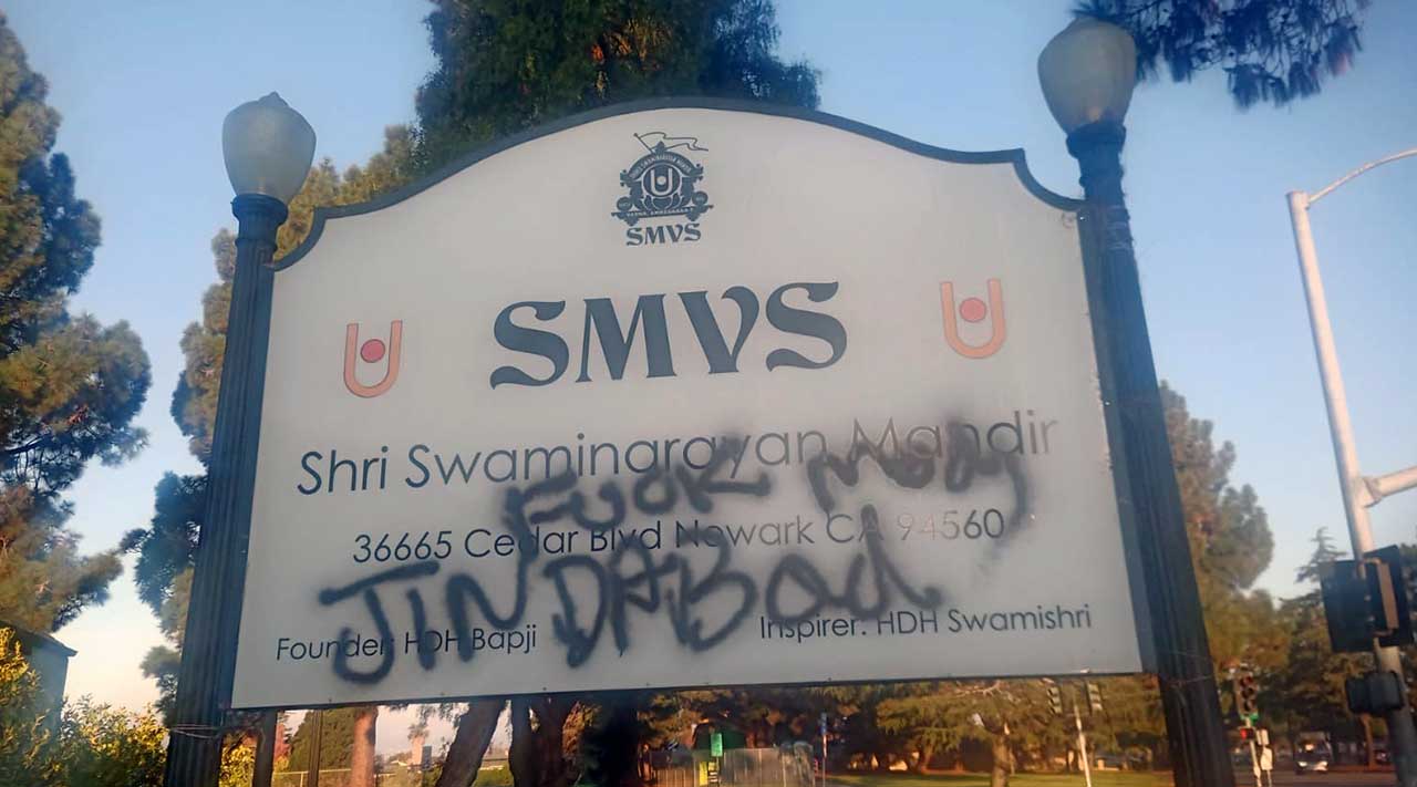 swaminarayan temple. smvs, newark, us, hindu temple, khalistan, khalistani activists