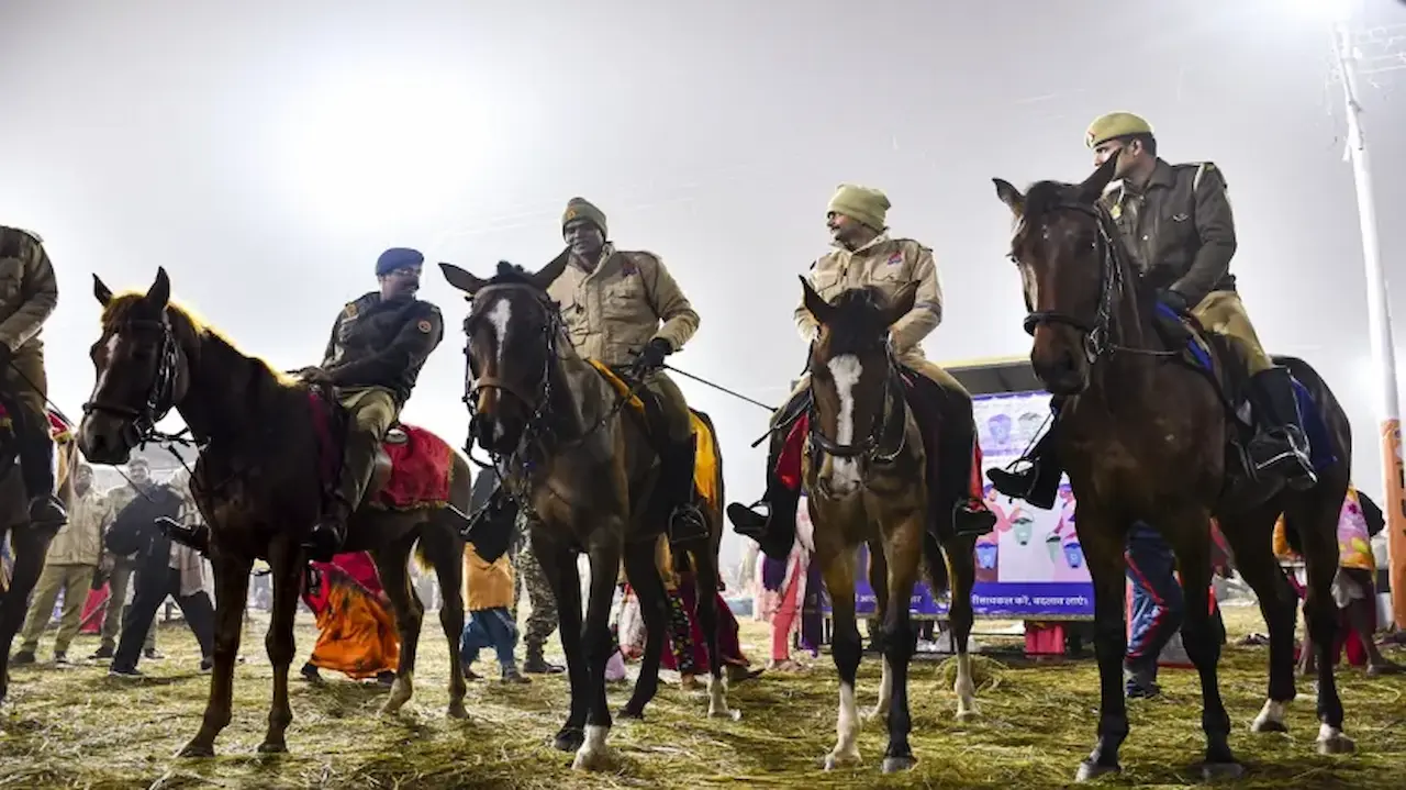 maha kumbh, mahakumbh, horse police, yogi government, yogi