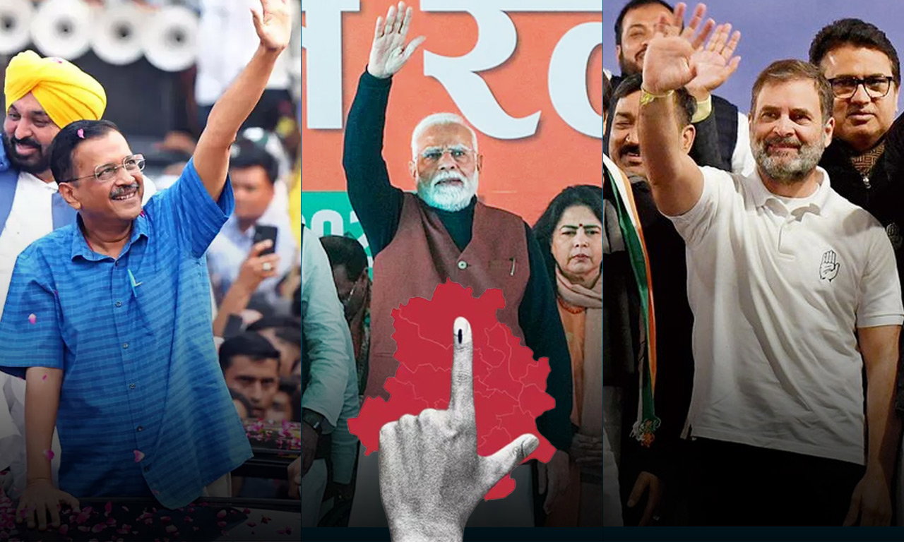 delhi elections, political battle, battle 2025, aap, aam aadmi party, congress, bjp