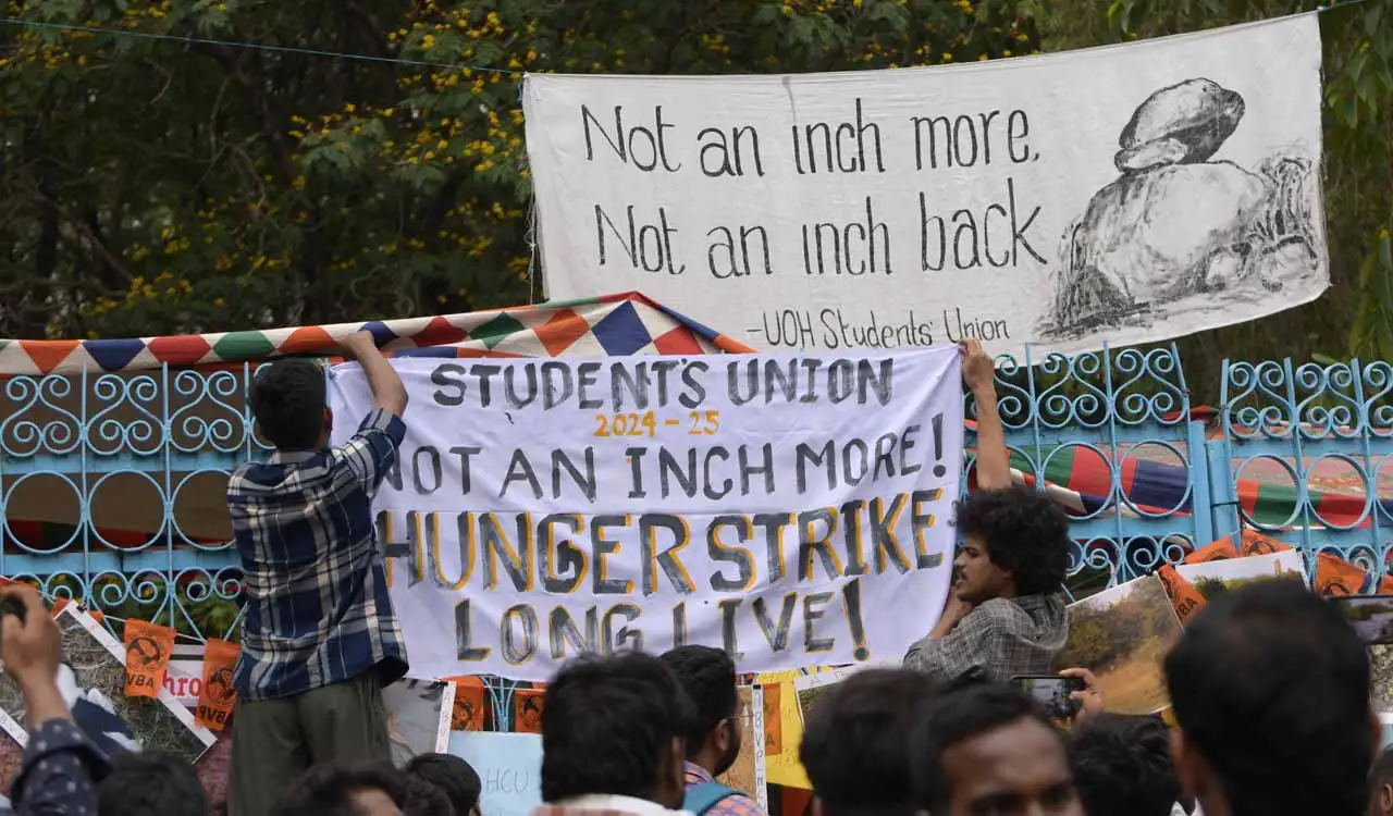 Hyderabad University Students, Students Protest, Hunger Strike, Hyderabad Protest