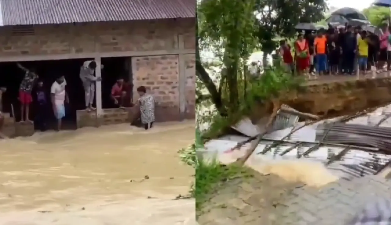 assam floods, rain, assam, floods, north east