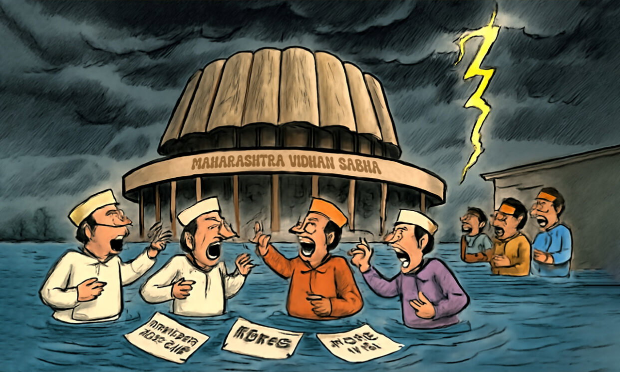 maharashtra, vidhan sabha, legislative assembly, maharashtra government, language row, hindi, marathi, raj thackeray, uddhav thackeray, devendra fadnavis, 