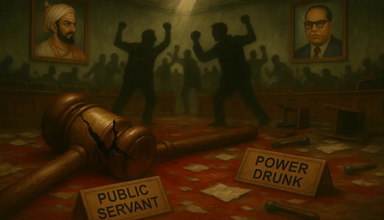 maharashtra assembly fight clash