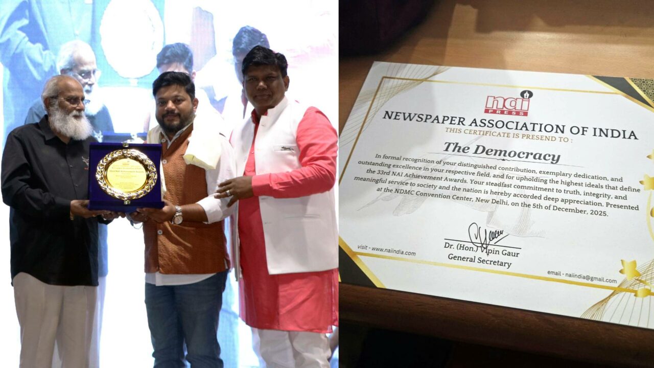the democracy news, tdn, nai award, best digital news, newspaper association of india