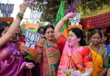nagpur, bjp, celebrating, pune, pimpri-chinchwad, civic polls