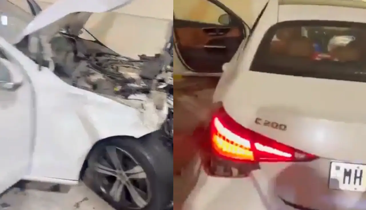 minor, Mercedes, accident, coastal road, mumbai accident