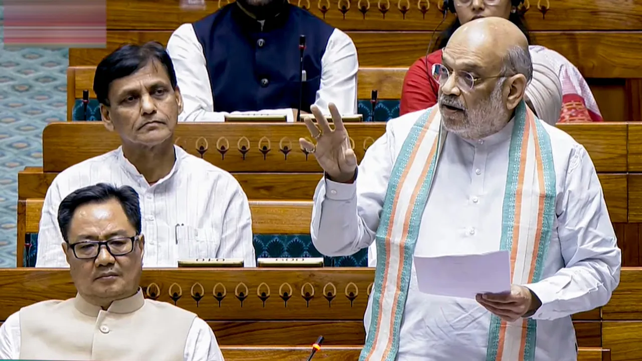 India Now 'Naxal-Free', Amit Shah Declares In Parliament; Targets Congress Over Past Failures 1 amit shah, naxal, naxal free, parliament, shah, crpf