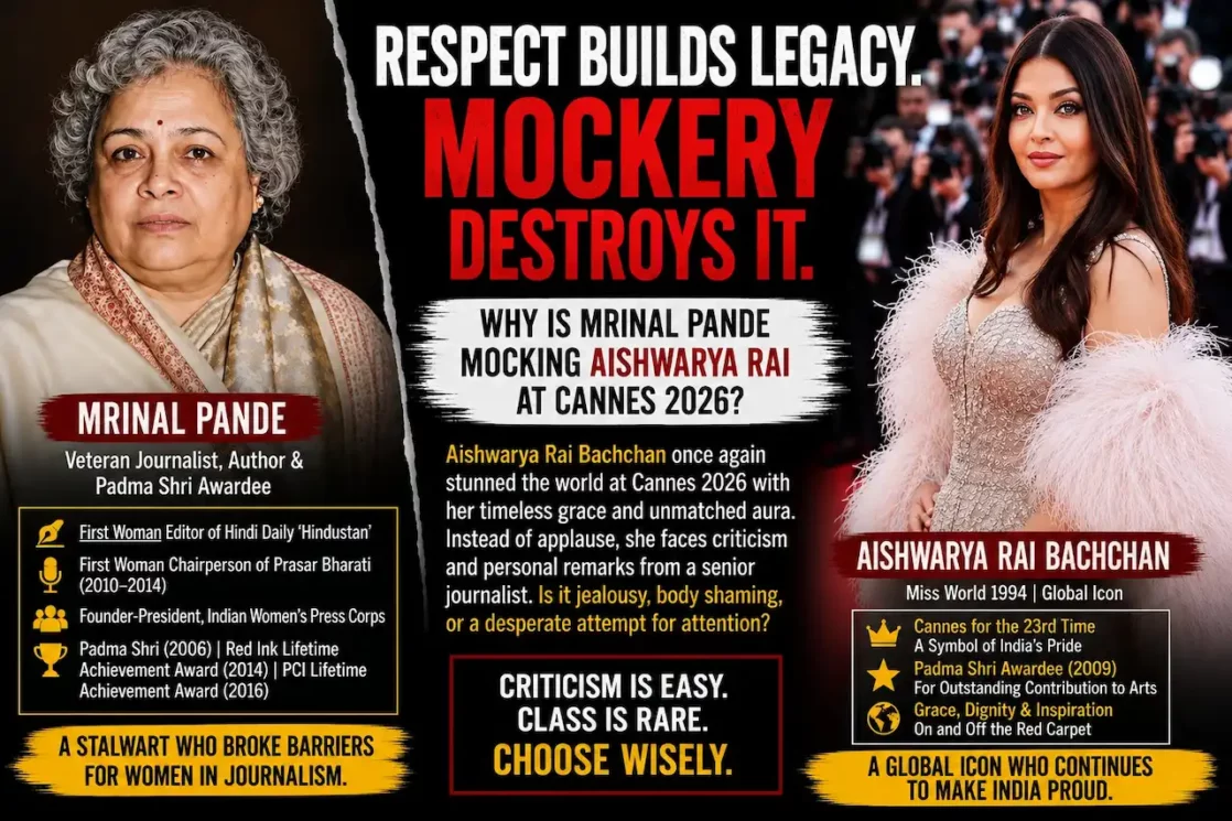 aishwarya rai bacchan, cannes, Aishwarya Rai Cannes, Mrinal Pande controversy, Mrinal Pande, celebrity criticism India