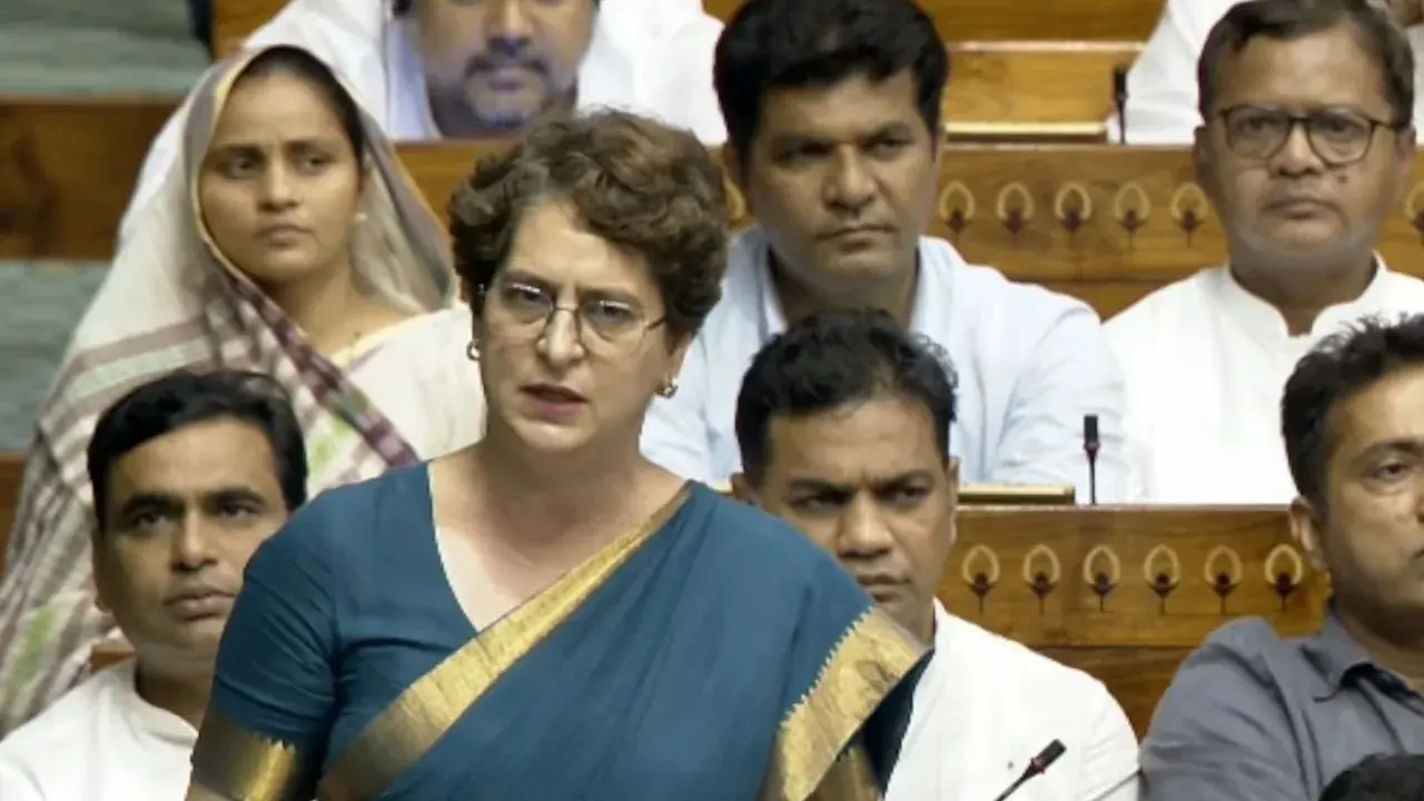 priyanka gandhi, lok sabha, parliament, terrorist, pellet guns, protesters, students